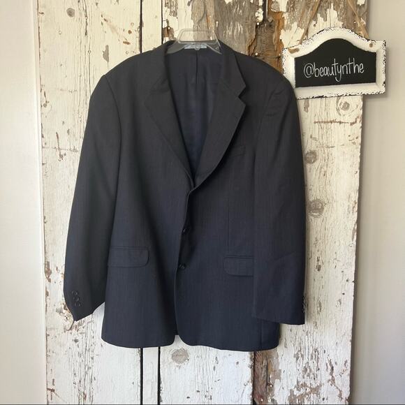 Mondo uomo 46T Mens Blazer Jacket Sport coat Navy Blue - Picture 1 of 7